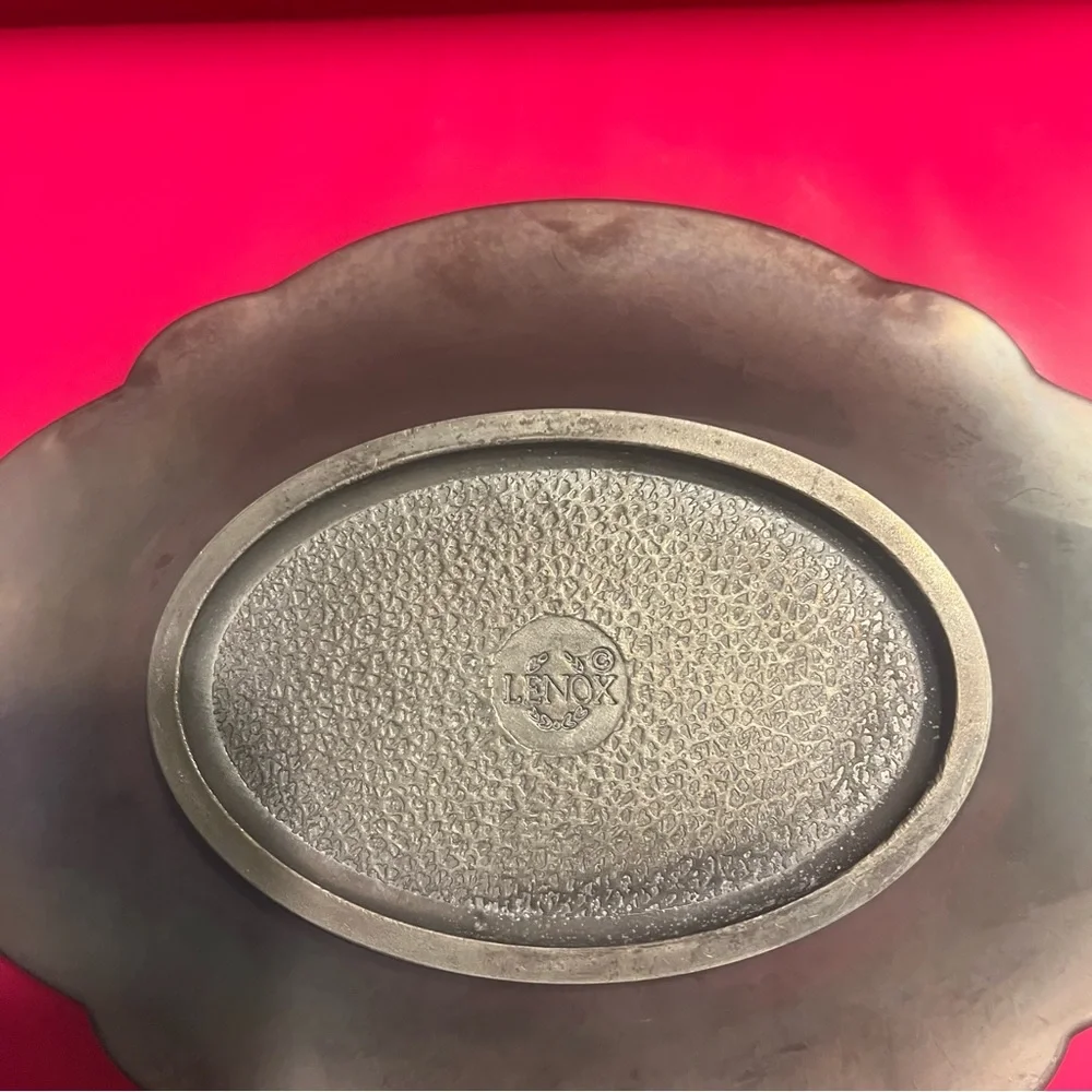 Lenox Pewter Gravy Boat and tray